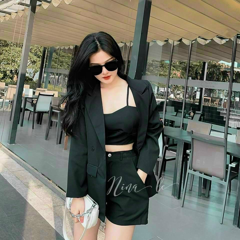 Set Vest 3 món - Cv có lót trong - form lên chuẩn đẹp. dx22