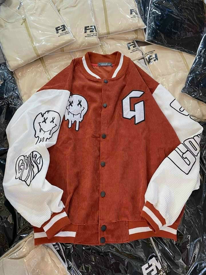 Áo Khoác Nhung Gân Nam Nữ 2 Lớp Thêu GONZ Cá Tính Năng Động 2K4_Brand TP043