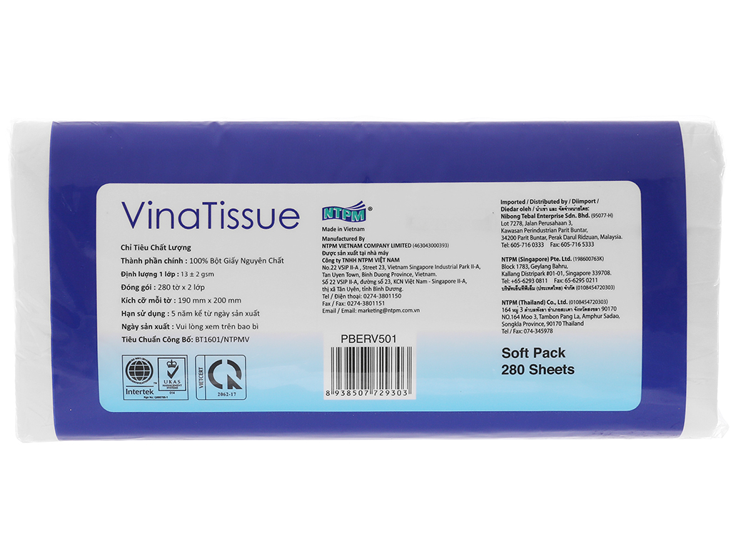 Khăn giấy lụa rút VinaTissue Premier 280 tờ
