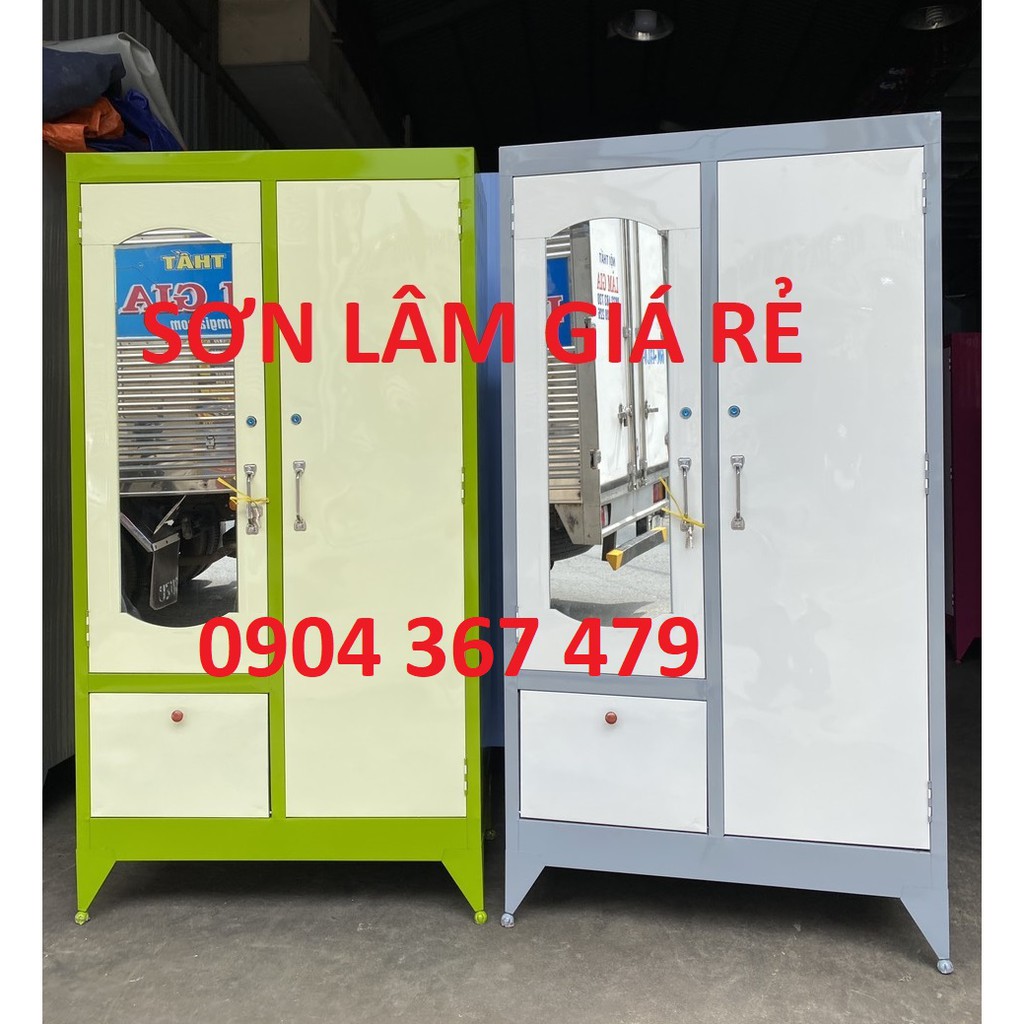 Tủ sắt quần áo sơn dầu giá rẻ hàng đẹp freeship
