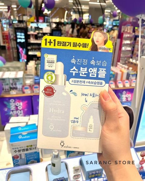 [ Sarang Store ] Set Tinh Chất Cấp Ẩm 9WISHES HYDRA AMPOULE
