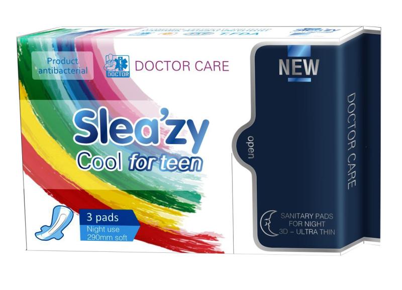 Doctor Care/Băng vệ sinh thảo dược SleaZy Cool For Teen Ban đêm nhập khẩu