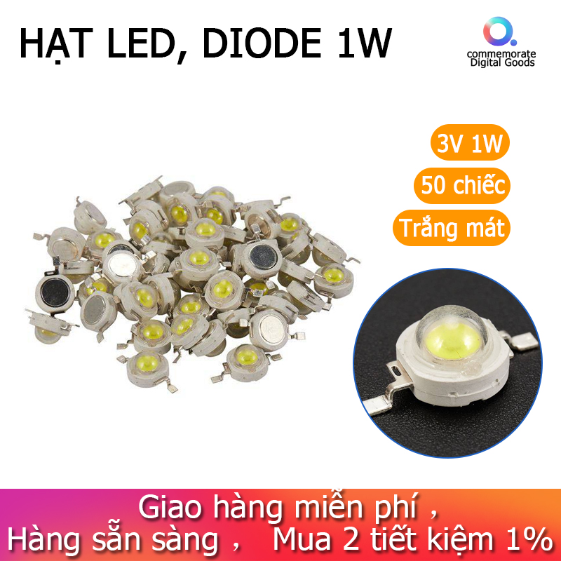 Đèn LED hình tròn nhỏ  công suất cao 1 bịch 50 cái - INTL