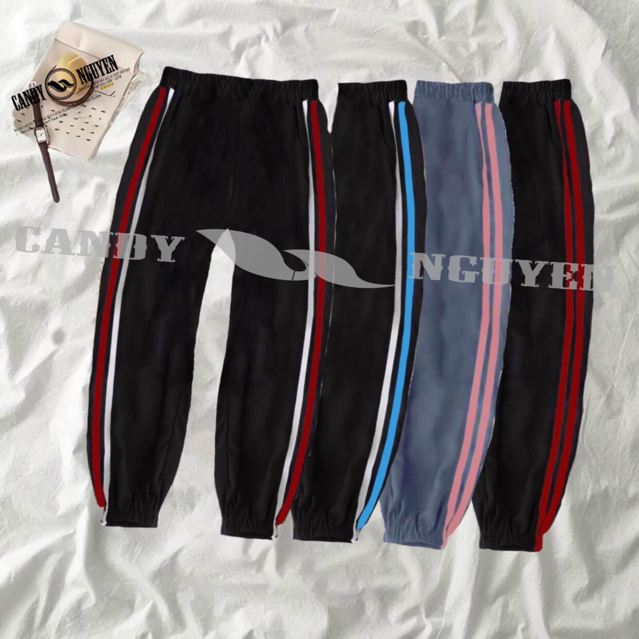 Quần jogger phối sọc thể thao TTSLA0423