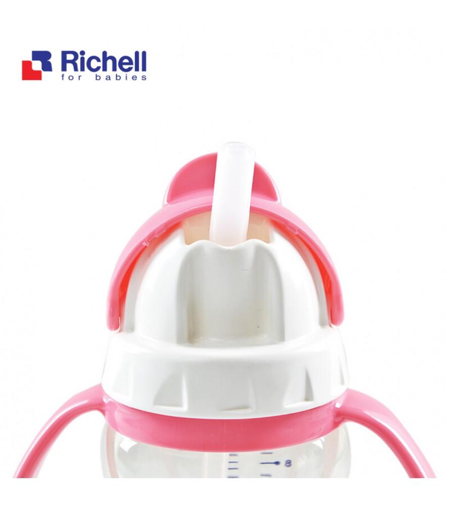 BÌNH ỐNG HÚT PPSU RICHELL (320ML-HỒNG)