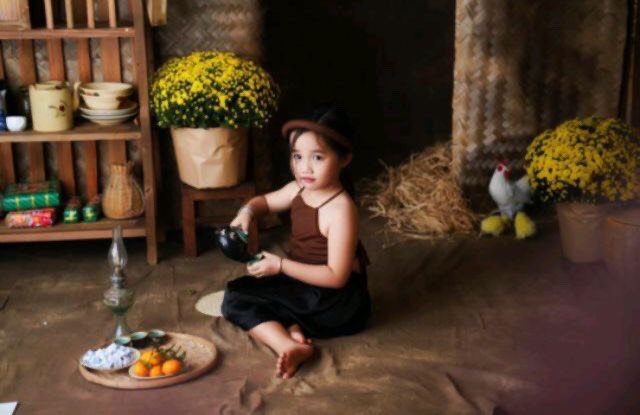 [HCM]Yếm nâu cho bé kèm mấn
