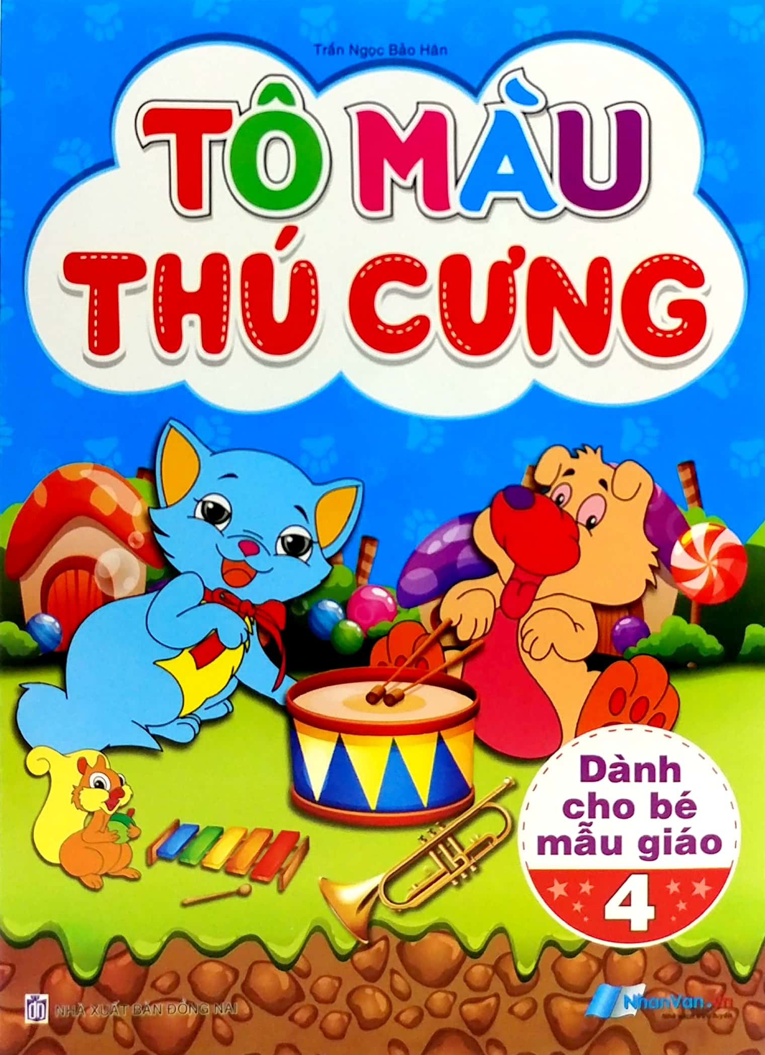 Sách Fahasa - Tô Màu Thú Cưng - Tập 4 (Dành Cho Bé Mẫu Giáo)