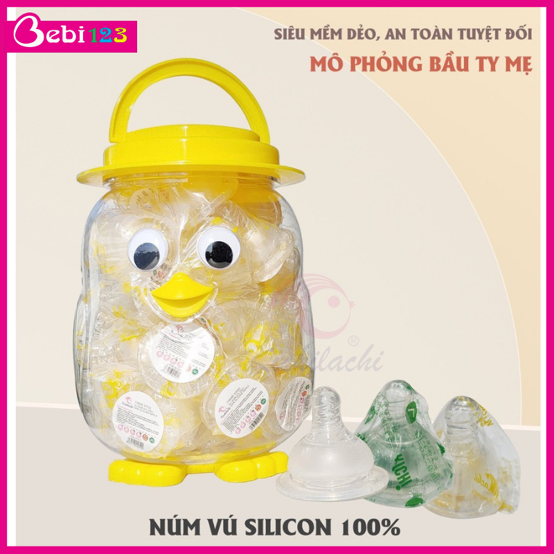 Núm ty Kichilachi cho bình sữa cổ rộng và cổ hẹp