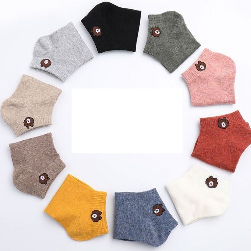 Combo 5 đôi tất gấu siêu xinh siêu mềm ( 100% cotton)