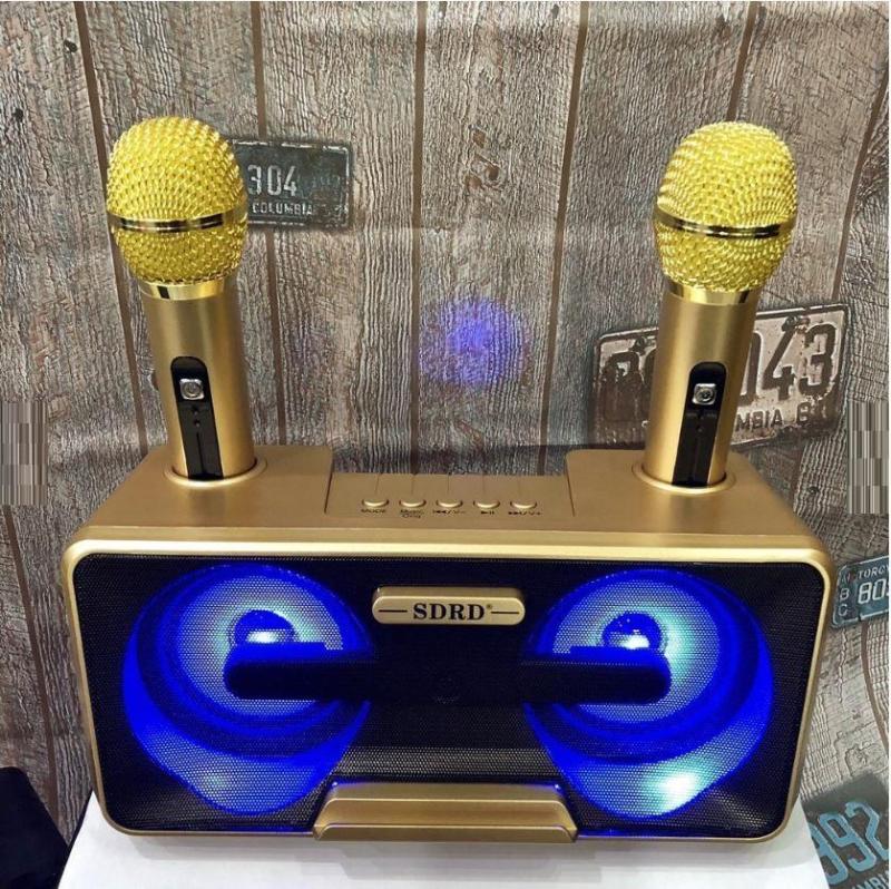 Giá Loa Karaoke Bluetooth - Loa Bluetoth Karaoke Mini Sd-301 + Tặng Kèm 2 Mic , Thoải Mái Song Ca Cùng Bạn Bè Người Thân, Phù Hợp Hát Karaoke Tại Nhà, Đi Phượt, Dã Ngoại Cực Kì Tiện Dụng , Chất Lượng Cao - Bảo Hành 1 Đổi 1 Toàn Quốc giá rẻ