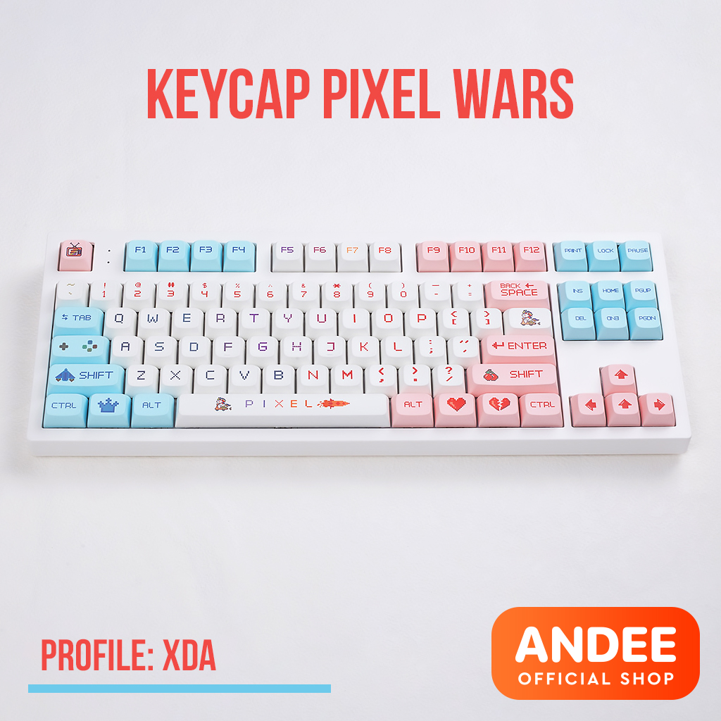 Keycap nút bàn phím XDA Marshmallow/Pixel Wars/Macaroon/Bubble nhiều màu dễ thương cho bàn phím cơ