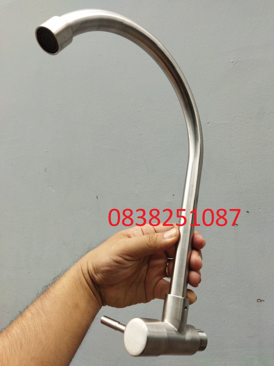 Vòi rửa chén lạnh âm tường inox sus 304