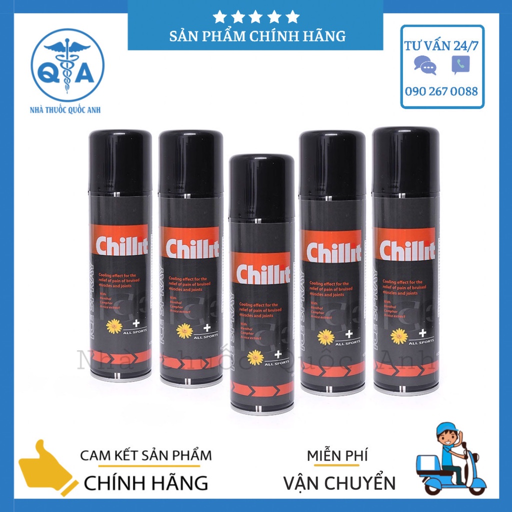 Bình xịt lạnh chillit giảm đau nhanh hiệu quả tức thì 250ml