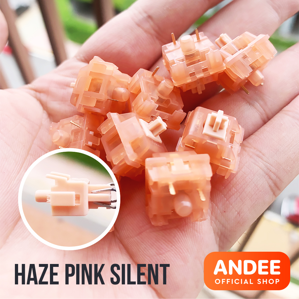 Switch AKKO v3 Cream Pro Piano Haze Pink bán lẻ công tắc bàn phím cơ có hỗ trợ lube sẵn