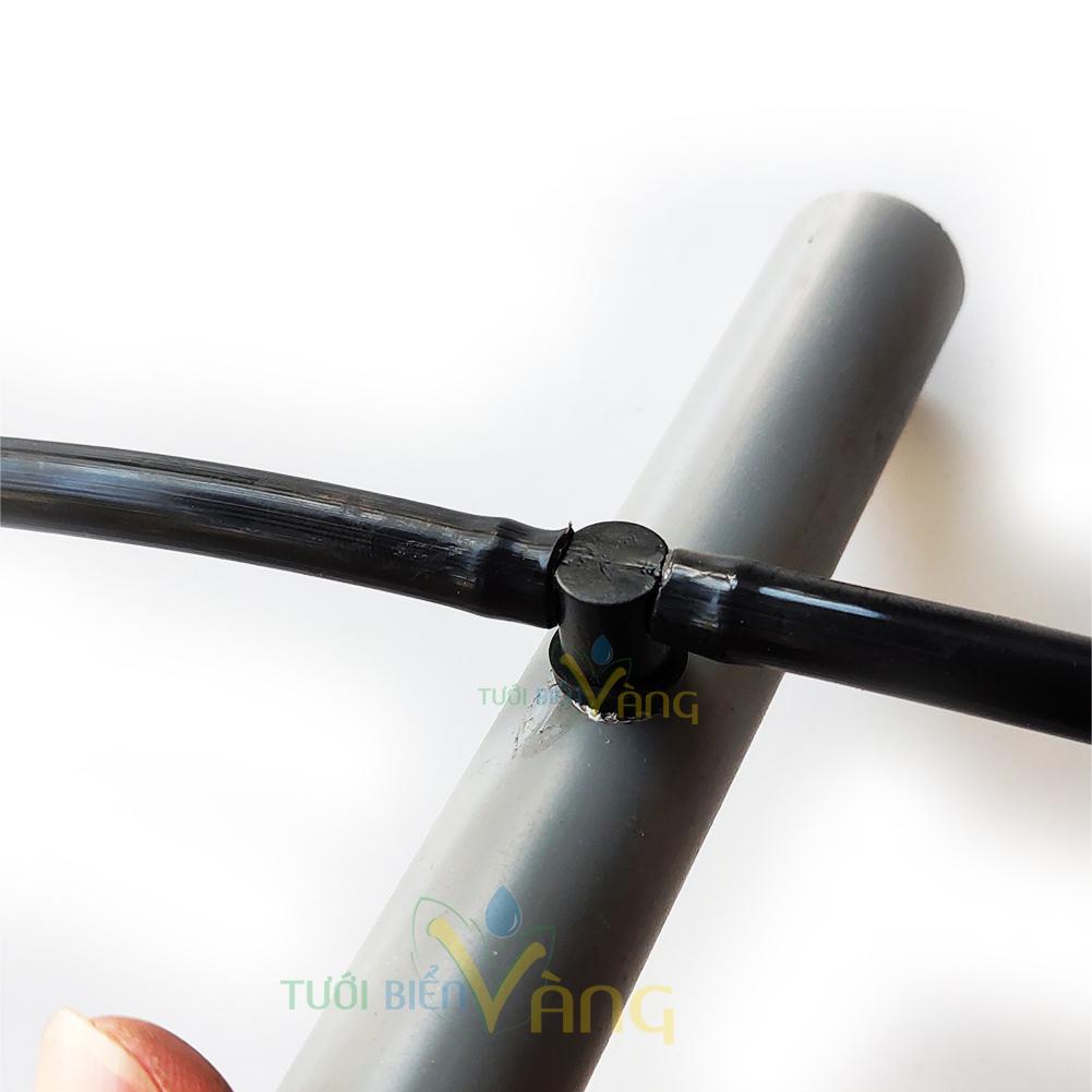 100 Khởi thủy nối ống nhựa chia 2 nhánh ống 6mm có ron cao su tặng kèm 1 mũi khoan