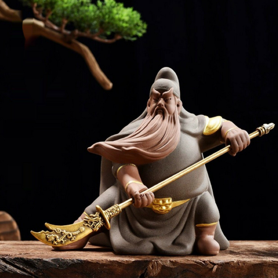 [HCM]TƯỢNG QUAN CÔNG MÚA ĐAO GỐM TỬ SA