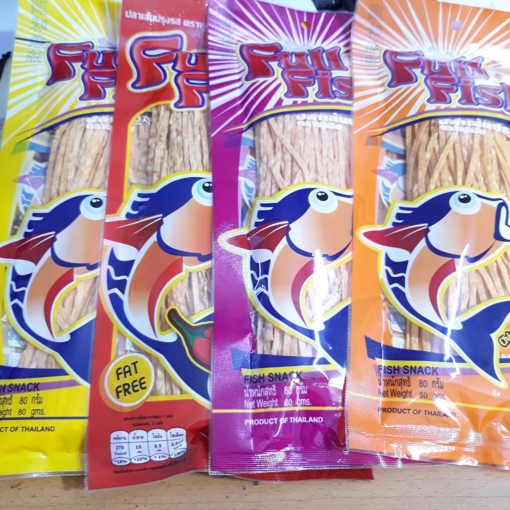 [HCM]Combo 4 gói ( 4 vị) Cá khô sợi Full Fish 80g thái lan 4 vị