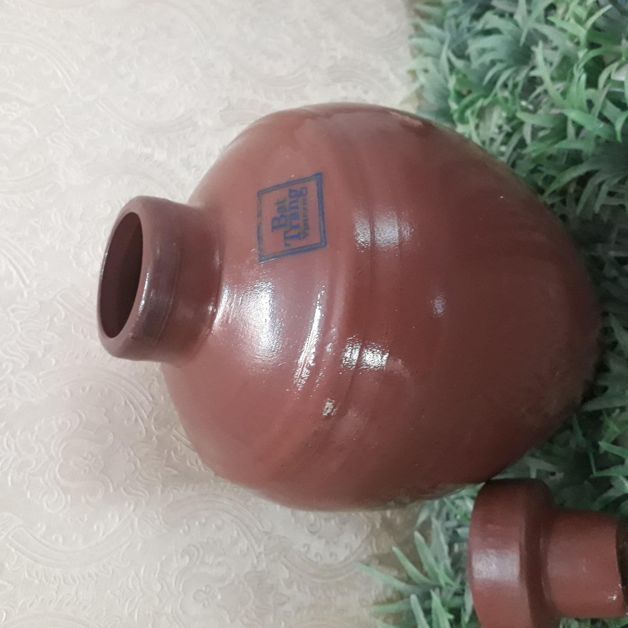 Vò sứ Bát Tràng 1 lít (nâu)