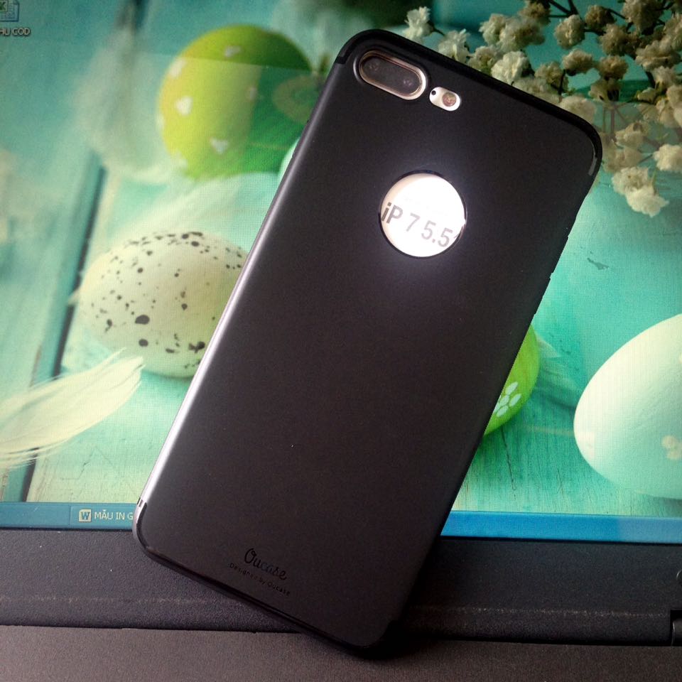 Ốp lưng iPhone 7/8/8 Plus/7 plus ,OuCase Dẻo Màu Đen"