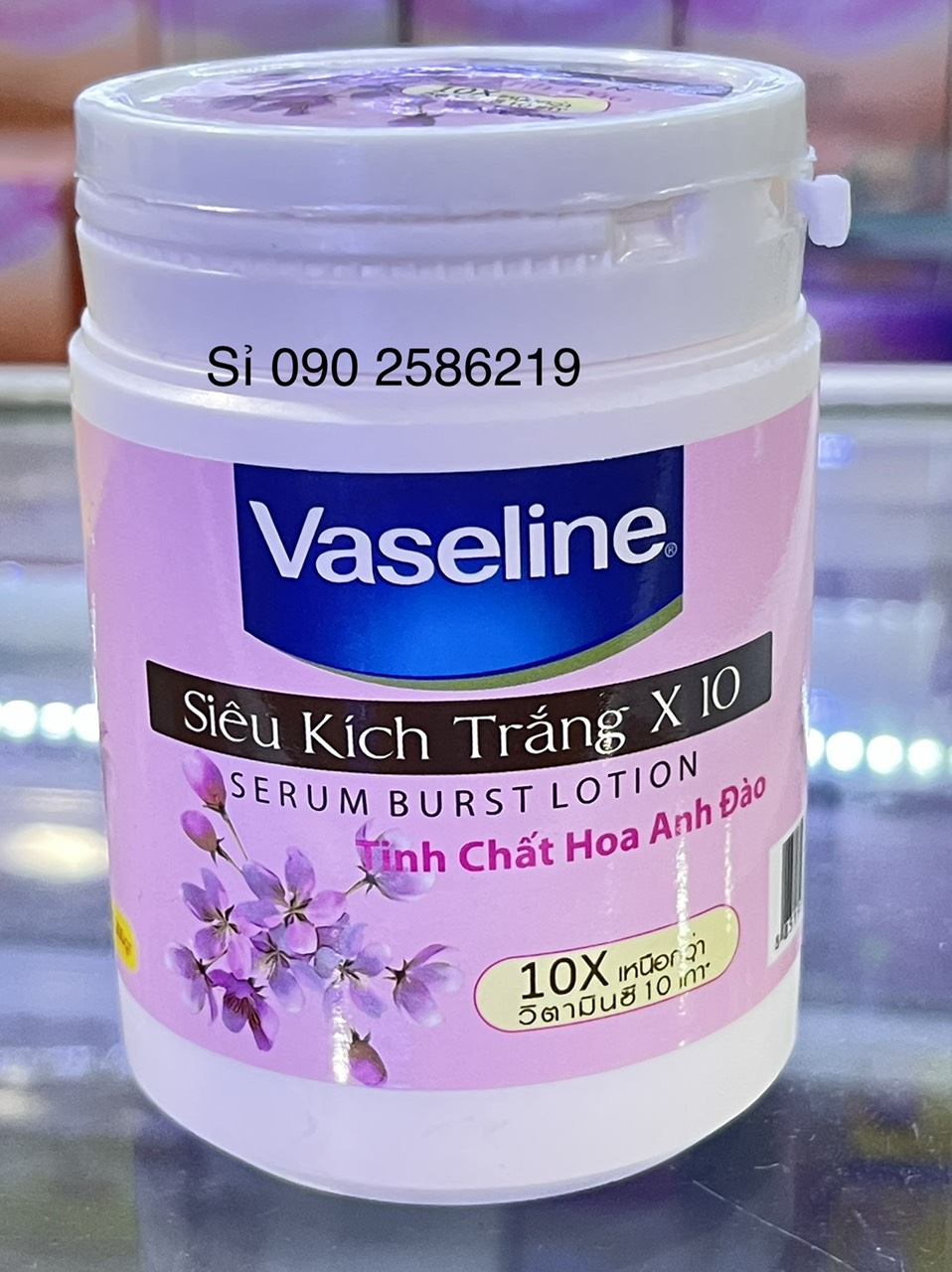 Body Siêu Kích Trắng Vaseline X10 250g