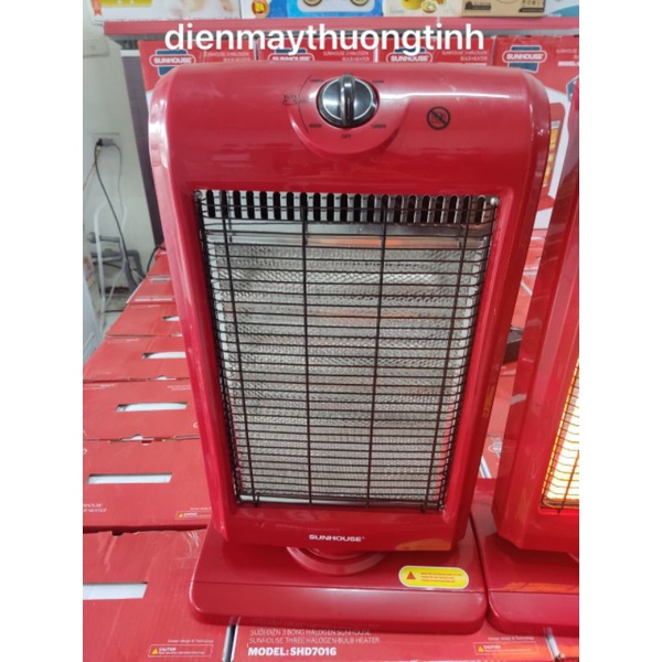 (Lỗi 1 Đổi 1)Sưởi Điện 3 Bóng Halogen Sunhouse Shd7016 Mới 100.0%