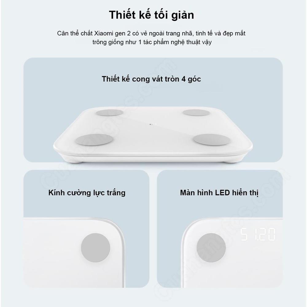 Cân Thông Minh Xiaomi Smart Scale Gen 2 - 2019 - BH 3 Tháng