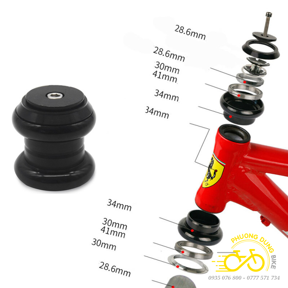 Chén cổ bát phốt thả bạc đạn xe đạp 34mm 44mm