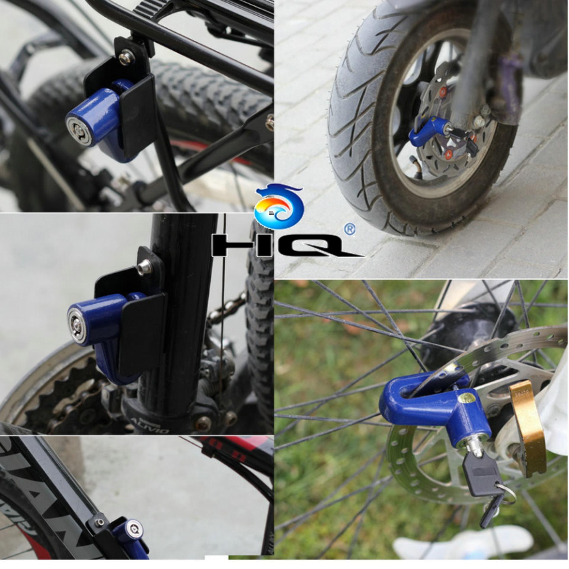 Ổ khóa phanh đĩa xe máy xe đạp chống trộm (nhiều màu)