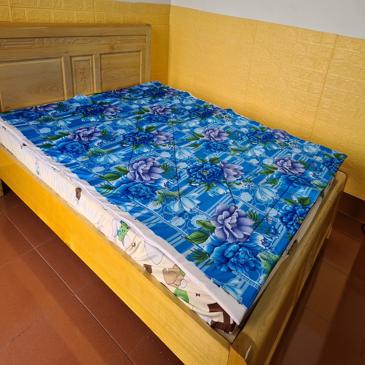 NỆM MOUSSE GẤP GỌN 1m6x2m - 2 MẶT CHẦN THUN LẠNH