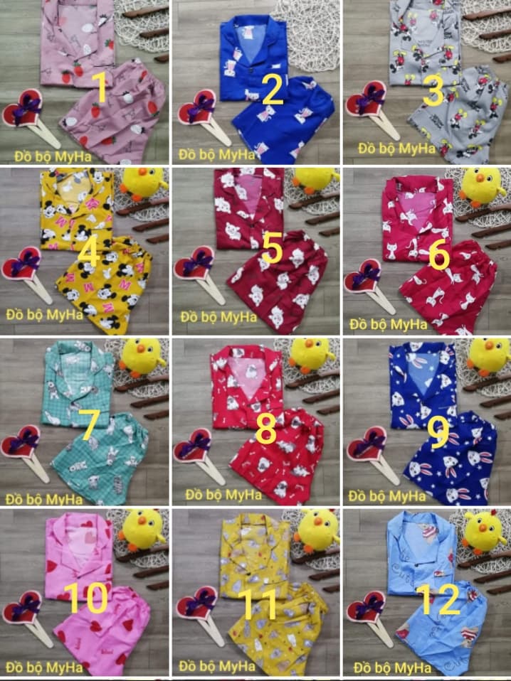 [HCM]Đồ Bộ pijama Kate Thái Đùi  ( mã 1 )