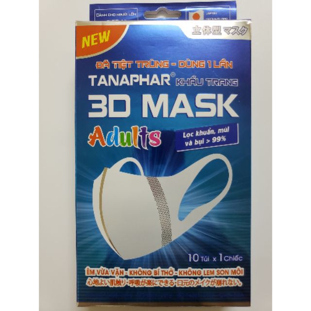 [HCM]Khẩu trang 3D Mask Adults - TANAPHAR - Người lớn