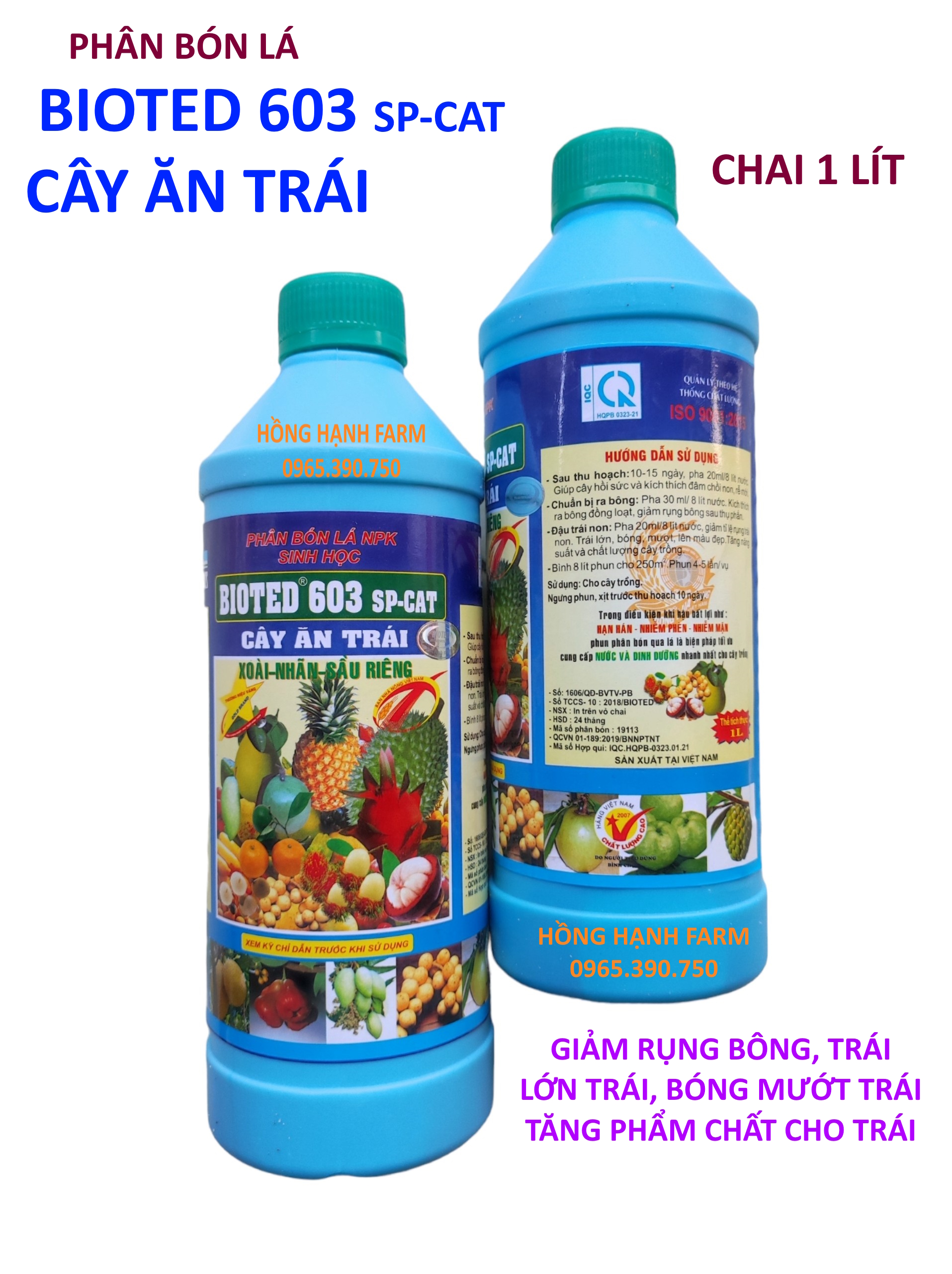 Phân bón lá sinh học bioted 603 - cây ăn trái