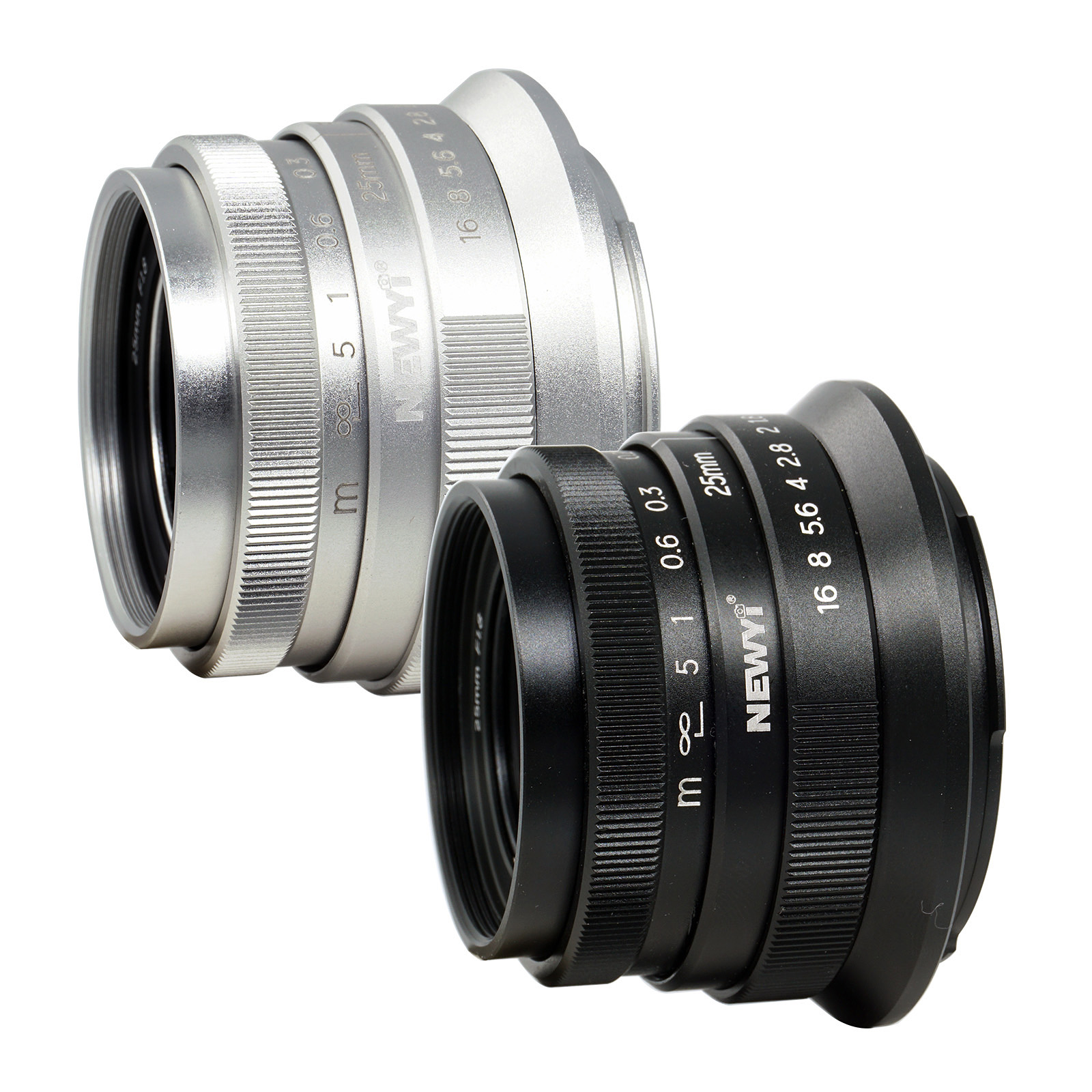 Newyi ống kính 25mm F1.8 II cho Canon EOS M M3 M50 M6 Sony A6000 A5000