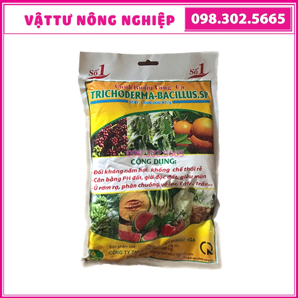 Chế phẩm sinh học Trichoderma - túi 1kg - chuyên ủ phân chuồng, phân hữu cơ, hạn chế nấm đất