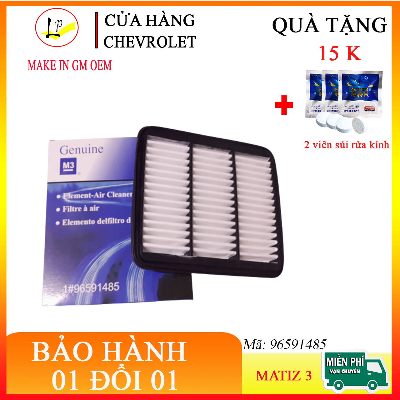 Lọc gió động cơ xe matiz 3,lọc gió máy xe matiz|hàng đẹp - chuẩn xe - bền| Tặng kèm 2 viên rửa kính 15K|lọc gió, lọc gió ô tô, lọc gió ô tô matiz,lọc gió ô tô matiz 3,lọc daewoo matiz,lọc gió spark - lienphuong79