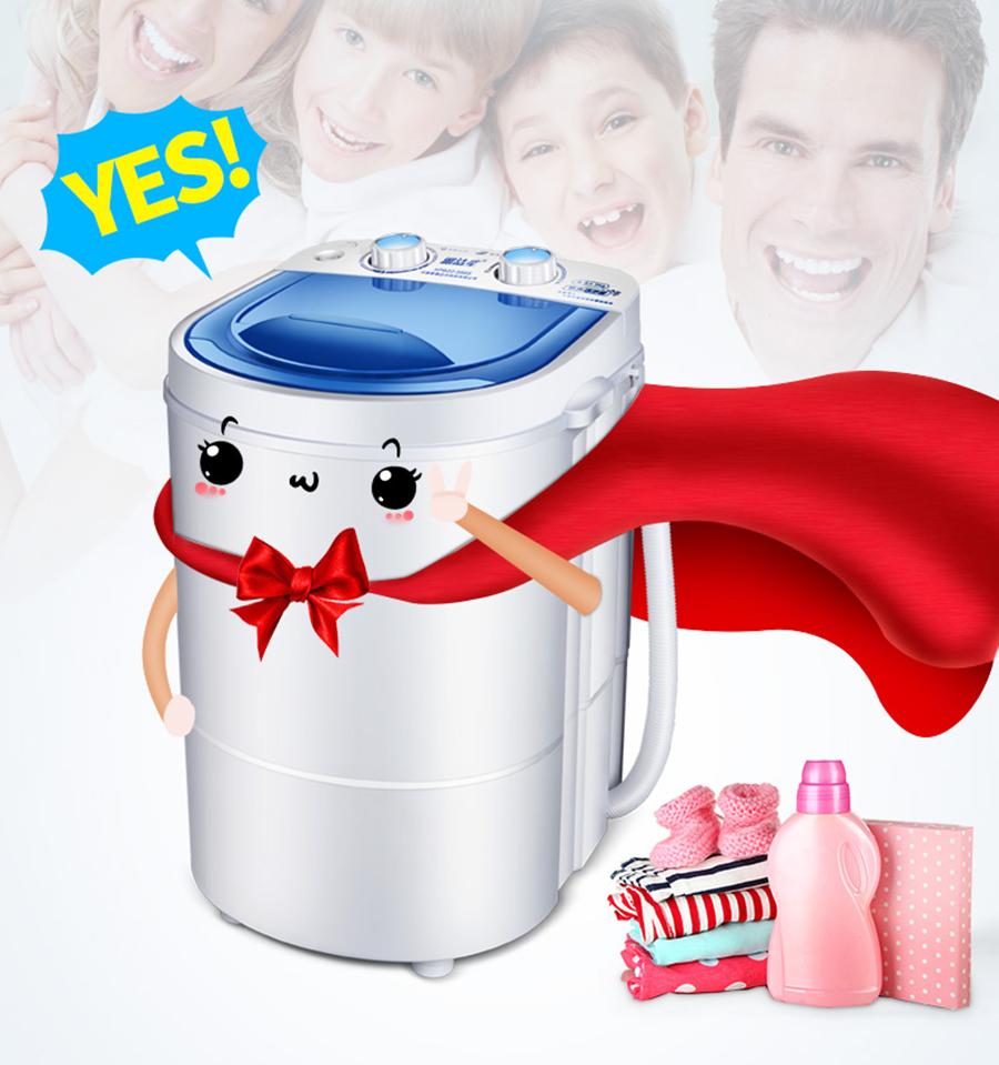 Máy giặt mini XPB22-588S , 2.2kg đồ , tốc độ 1400 vòng/phút (mẫu thùng trắng)