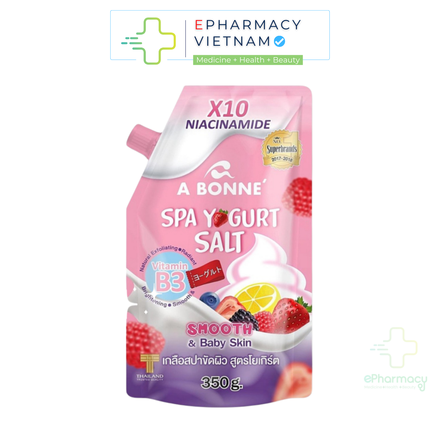 ABONNE Muối Tắm Tẩy Tế Bào Chết A Bonne Spa Yogurt Salt Smooth and Baby Skin mịn màng, sáng da 350G
