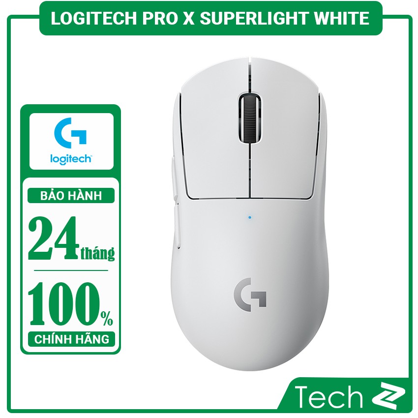 Chuột không dây Logitech Pro X Superlight White (USB/Trắng)