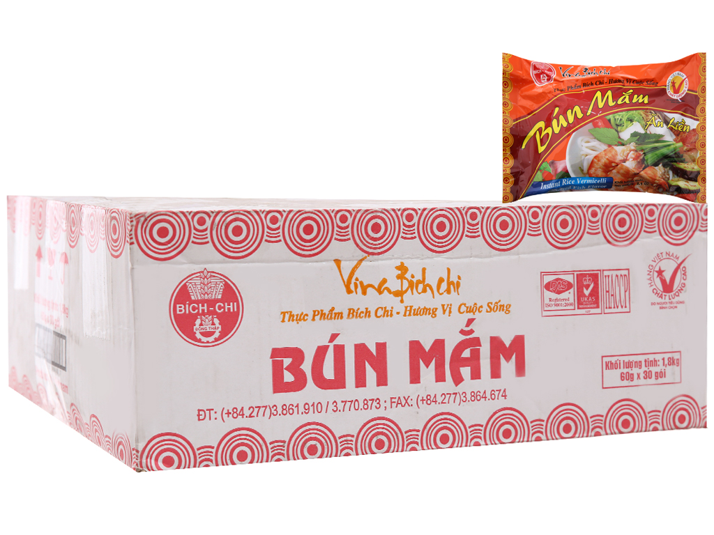 10 Gói BÁNH CANH GÀ BÍCH CHI 60G
