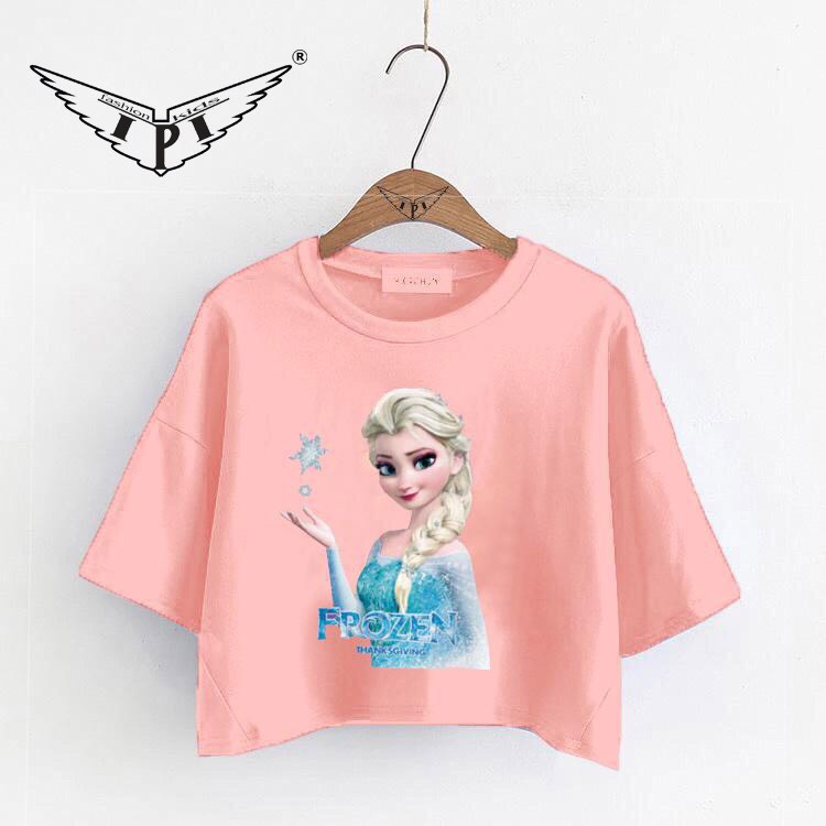 Áo croptop" Công chúa Elsa”