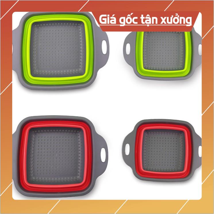 Bộ 2 Rổ Xếp Gọn Vuông Cao Cấp