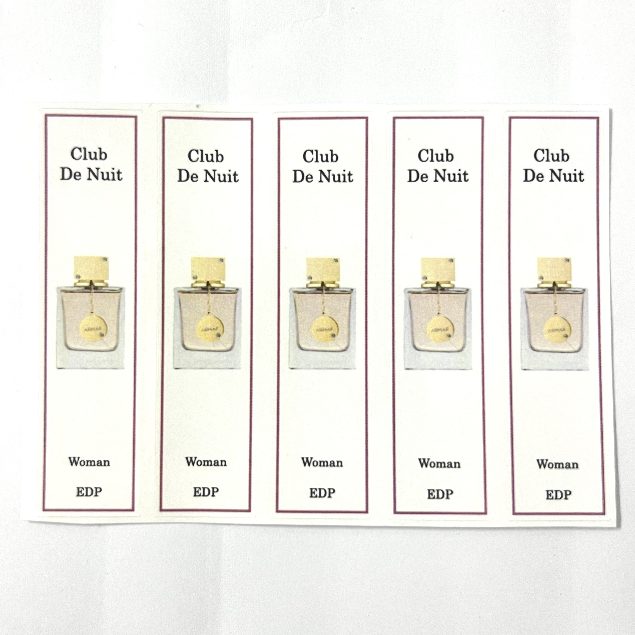 [HCMC] combo 10 PCs of armaf perfume bottle sticker for full range refills
