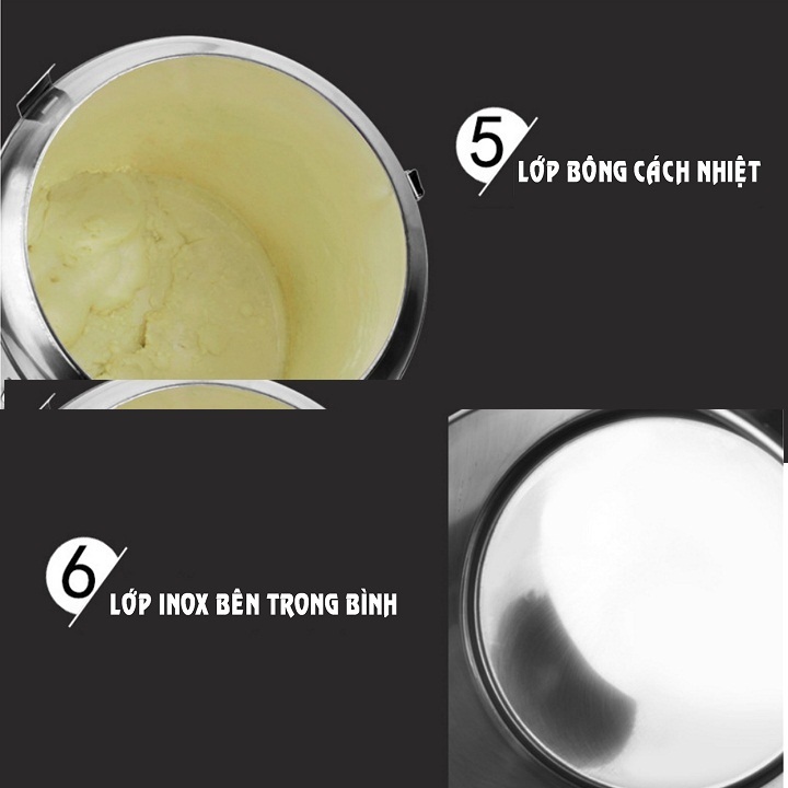 BÌNH Ủ TRÀ SỮA GIỮ NHIỆT INOX 304 CAO CẤP