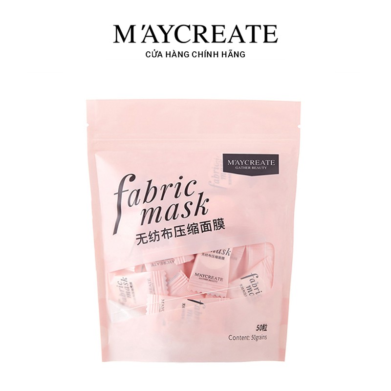 Một Gói 50 Miếng Mặt Nạ Nén Maycreate Silk Mask