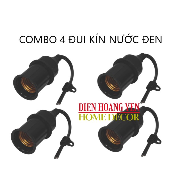 4 E27 Waterproof Lamp Holders for Outdoor Use with 10cm Long Electrical Wires