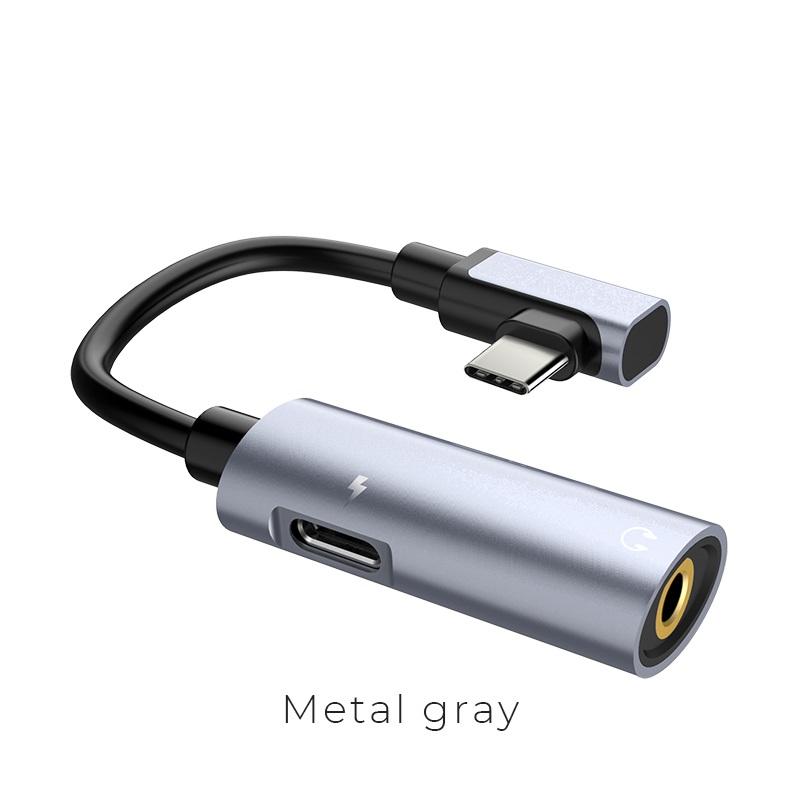 Cáp chuyển đổi từ USB Type-C sang USB Type-C + Audio 3.5mm Hoco LS19