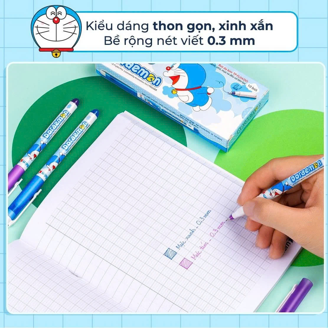 Bút Lông Kim Thiên Long - FL-04/DO - Mực Tím - Mực Xanh