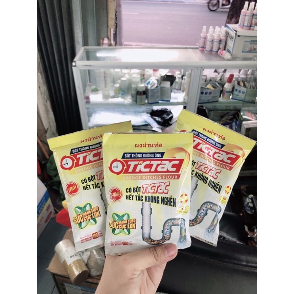 [ Bột thông cống, thông tắc cốc Tictac - 3 gói ]