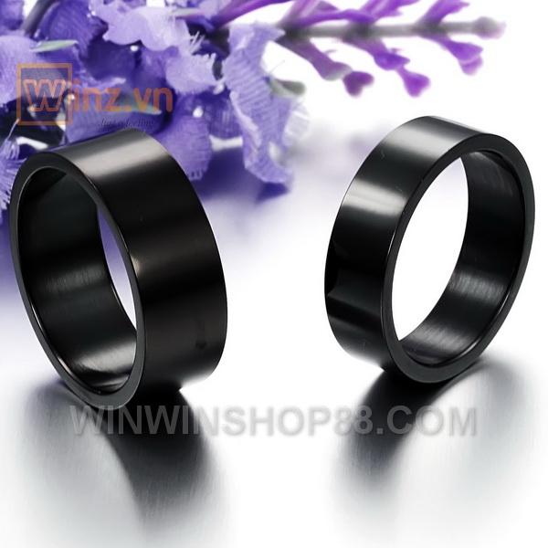 [HCM]Nhẫn cặp trơn màu đen NC119