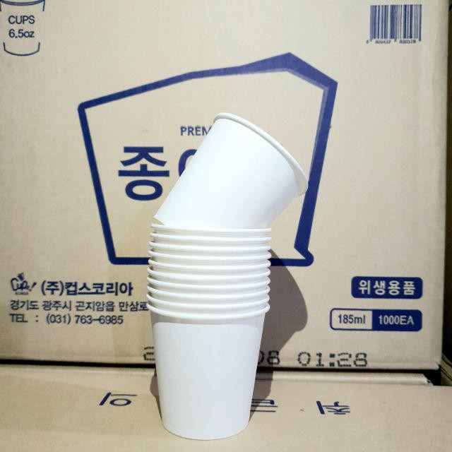 Lốc 50 Cốc Giấy Uống Nước Dùng 1 Lần 6.5Oz(185Ml)